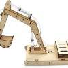 DIY Wooden Handmade Hydraulic Excavator Model