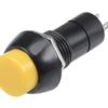 12mm Panel Mount Push Button PBS-11 Yellow