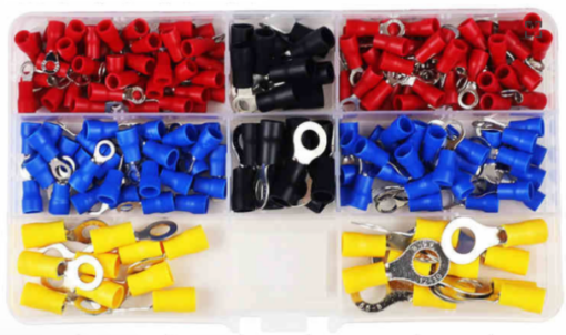200pcs Round Cold Press Terminals Kit with Box