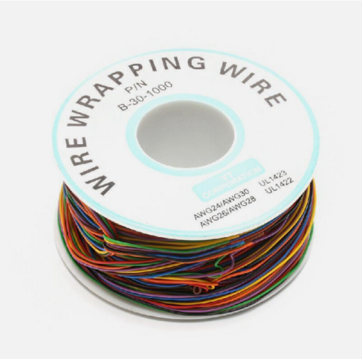 PCB Test Core Line 30AWG Wire Single Tinned Copper Wire 8-color Board Cable Roll