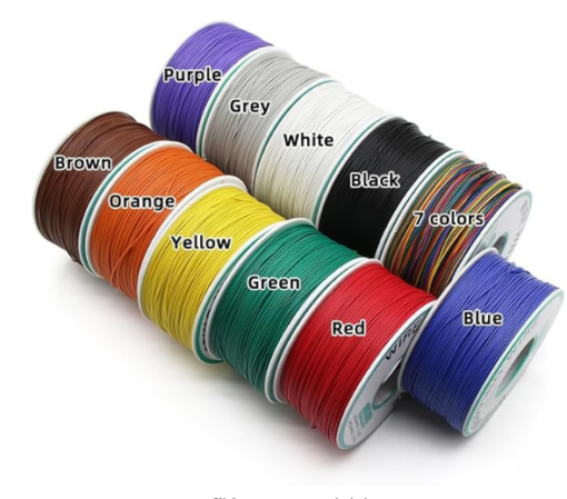 PCB Test Core Line 30AWG Wire Single Tinned Copper  Board Cable Roll -Red