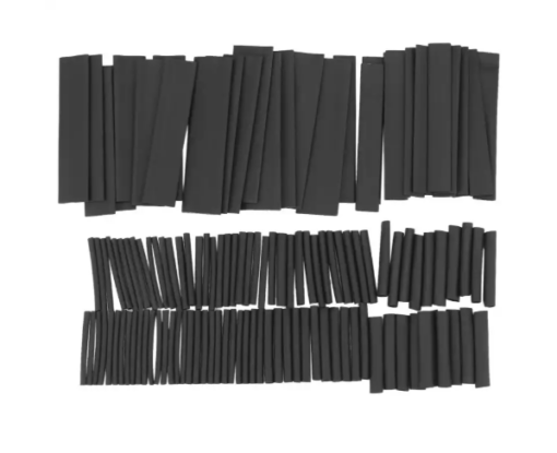 127pcs Black Weatherproof Heat Shrink Sleeving Tubing Tube Kit