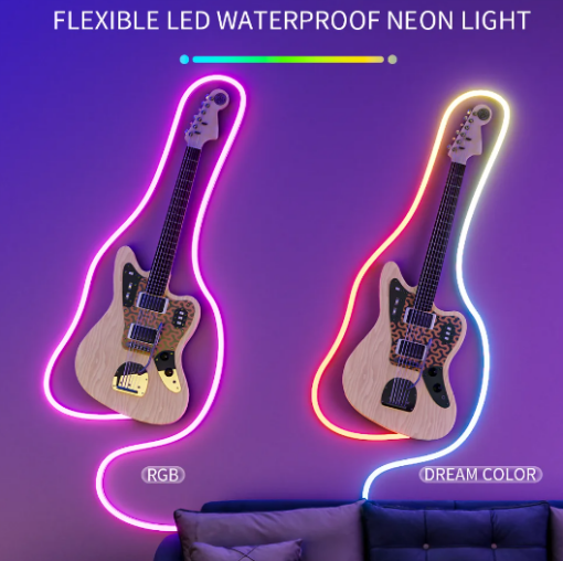 Color LED Neon Strip WS2811 5050 RGBIC P67 Waterproof Addressable Smart IC Flexible Light Tape for Room DIY DC12V/24V