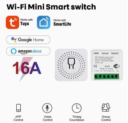Wifi Mini Smart Switch 16A
