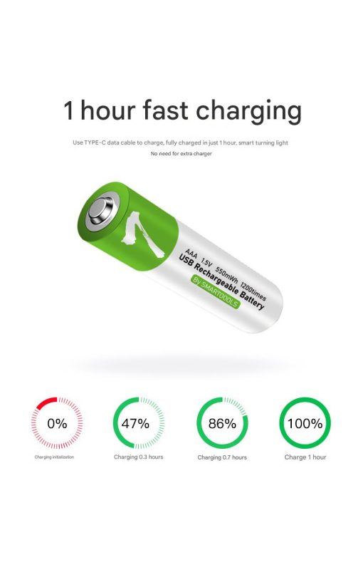 AAA USB-C Rechargeable  Battery (Pack of Two)